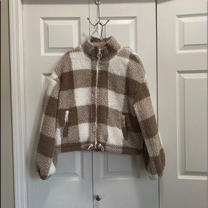 Brown and White Teddy Bear Coat